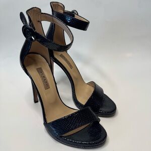 Albano Black Strappy Heels